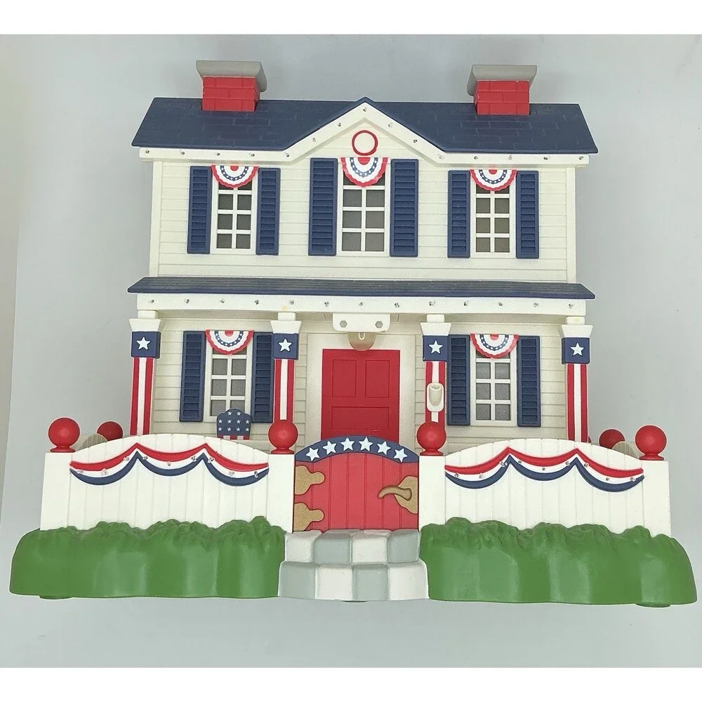 Vintage Avon Patriotic Lighted House | Semiquincentenial Decor | Americana